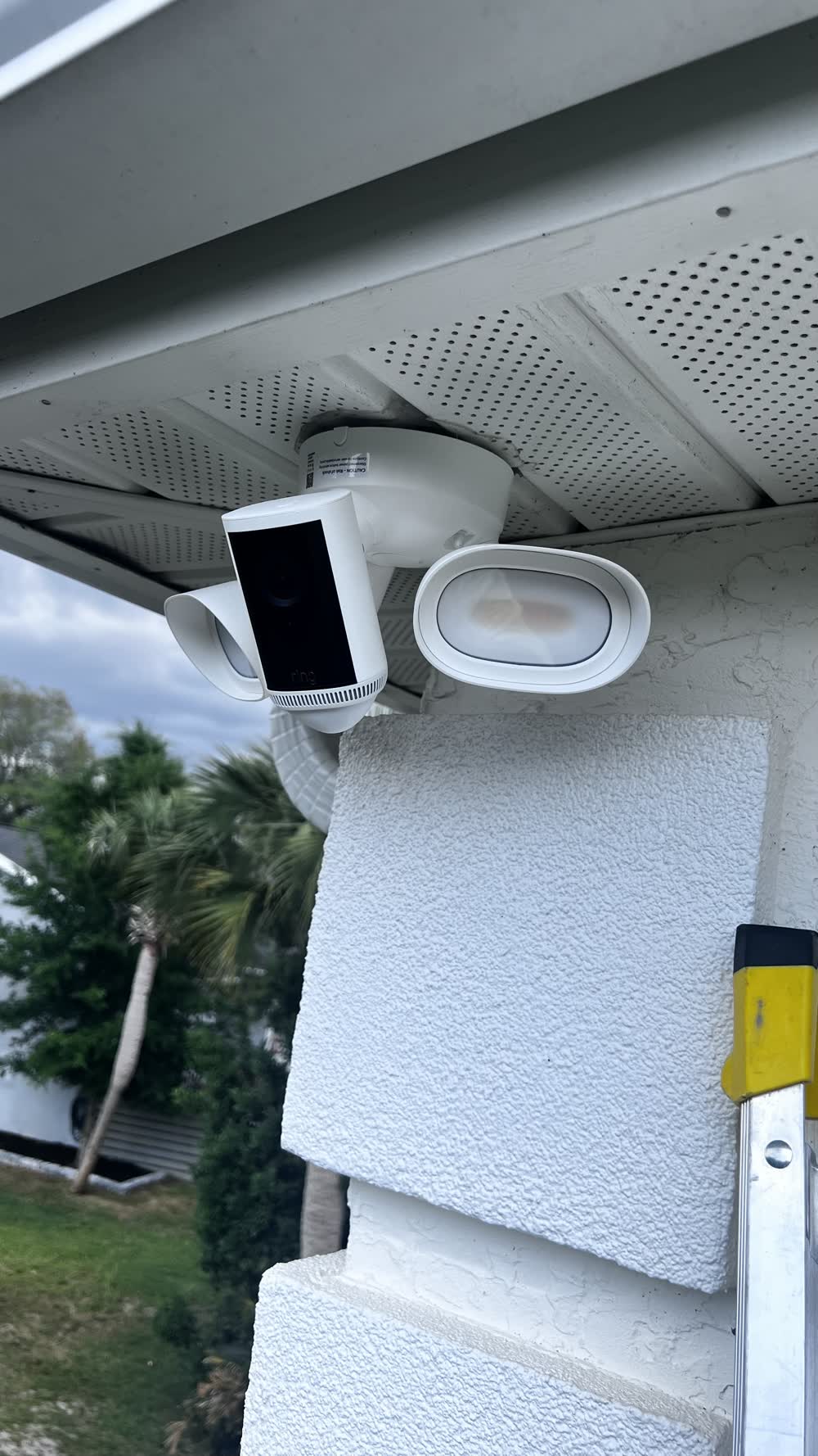 Exterior security camera installation by Tekkonnect