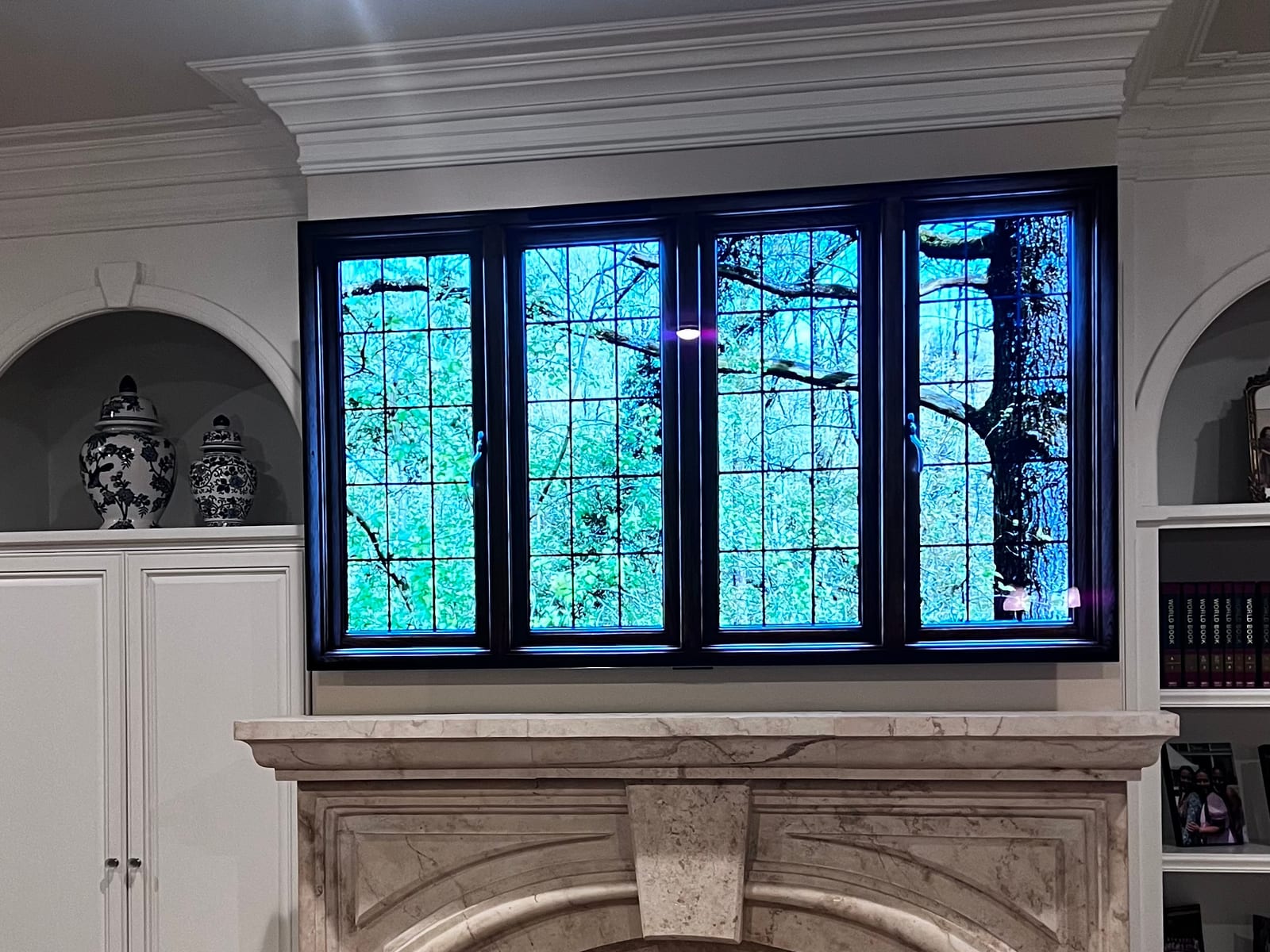 Fireplace TV mounting
